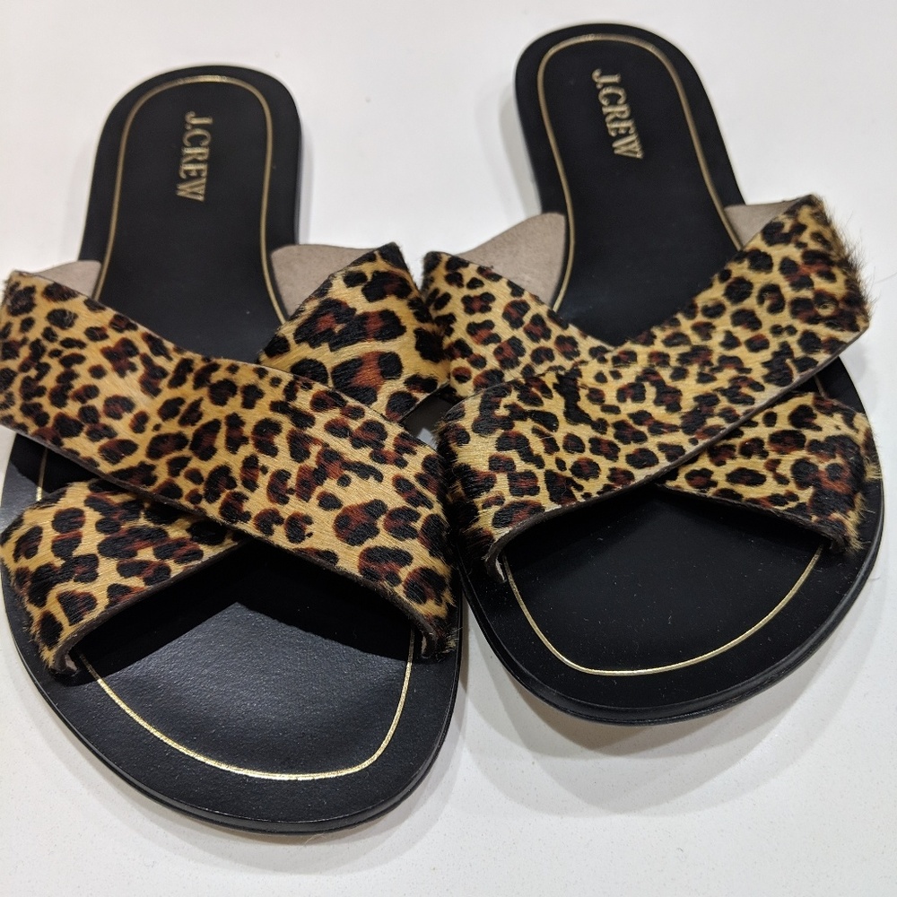 J.Crew Cyprus Calf Hair Sandals